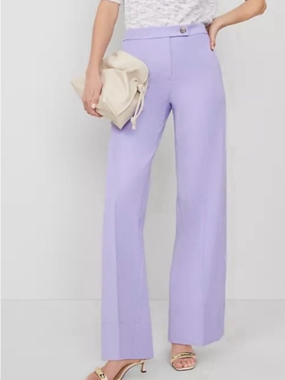 NWOT Ann Taylor Modern Wide-Leg Pant in Radiant Amethyst Size 6